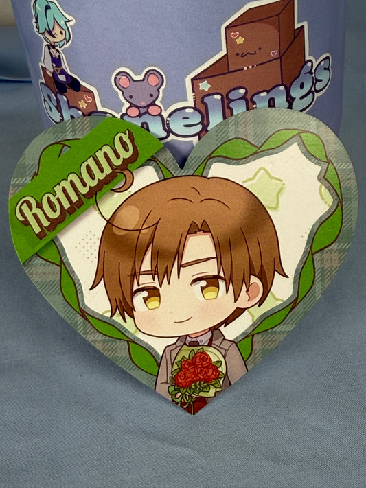 Chibi Italy Romano Valentine's Cafe Heart Display Paper Hetalia World Stars