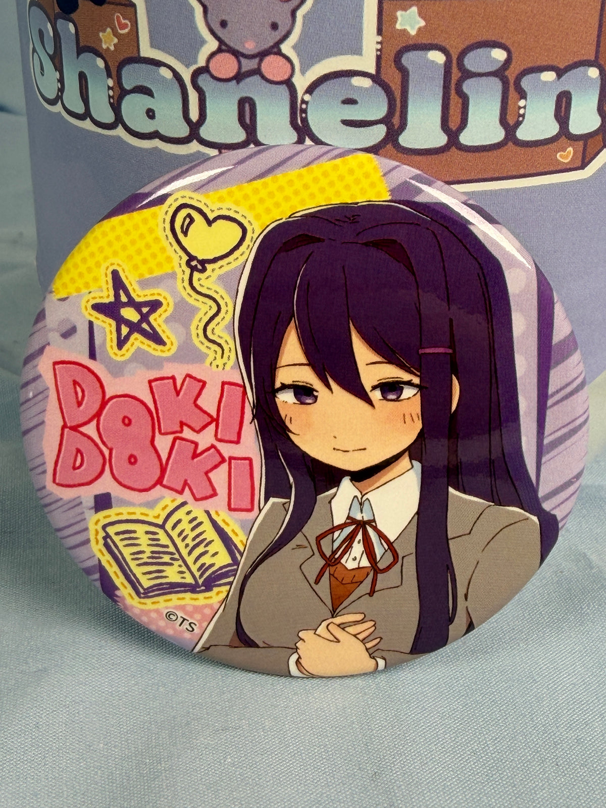 Yuri Iyowa Art Badge Pin Doki Doki Literature Club DDLC x Tokyo Tower