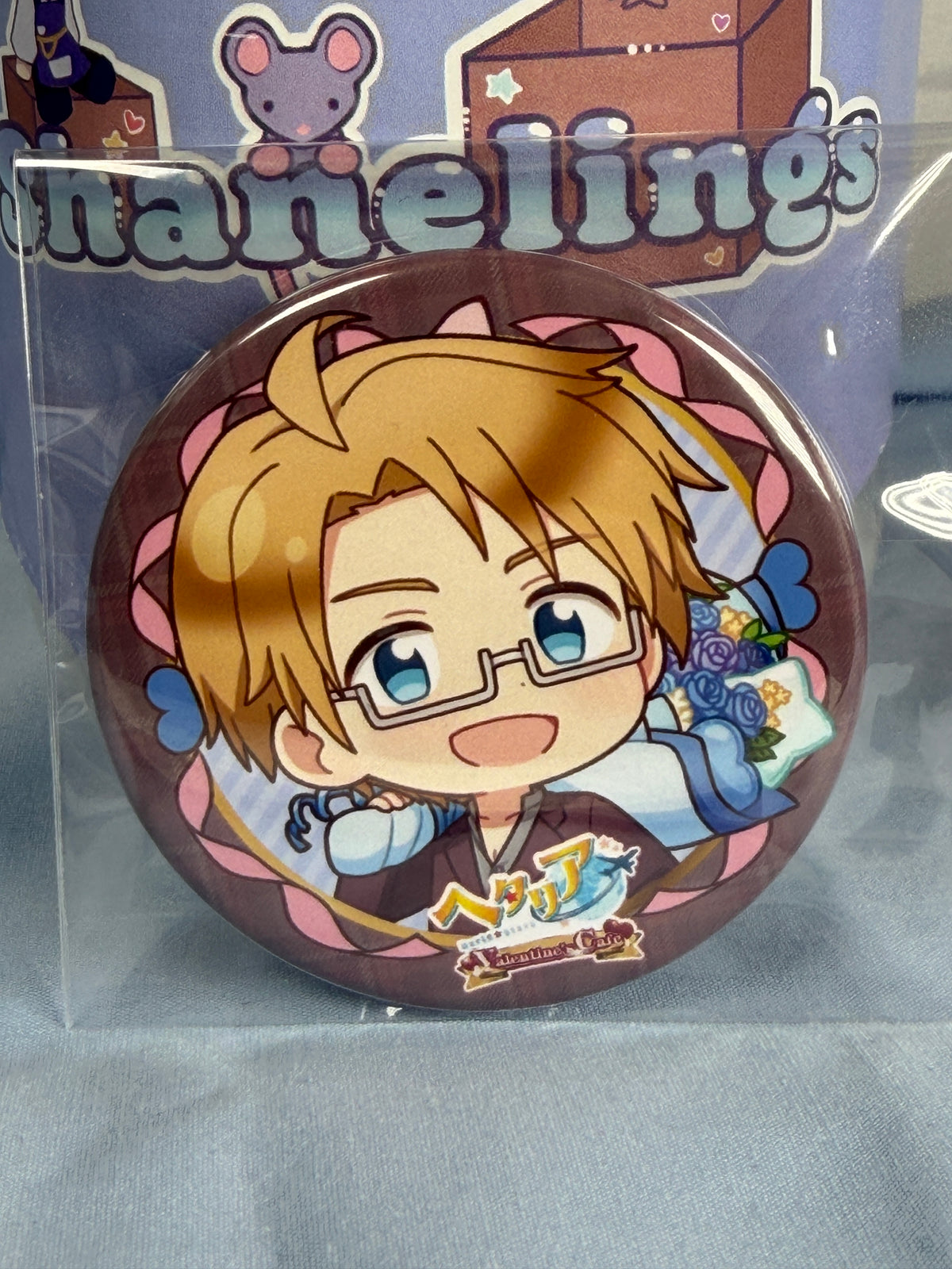 America Valentines Day Can Badge Pin AMO Cafe Collaboration Hetalia World Stars