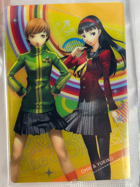 Chie Satonaka Yukiko Amagi Wafer Card Persona 4 Golden