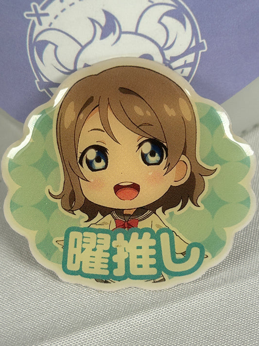 You Watanabe Uniform Metal Pin Badge Love Live Aqours Sunshine
