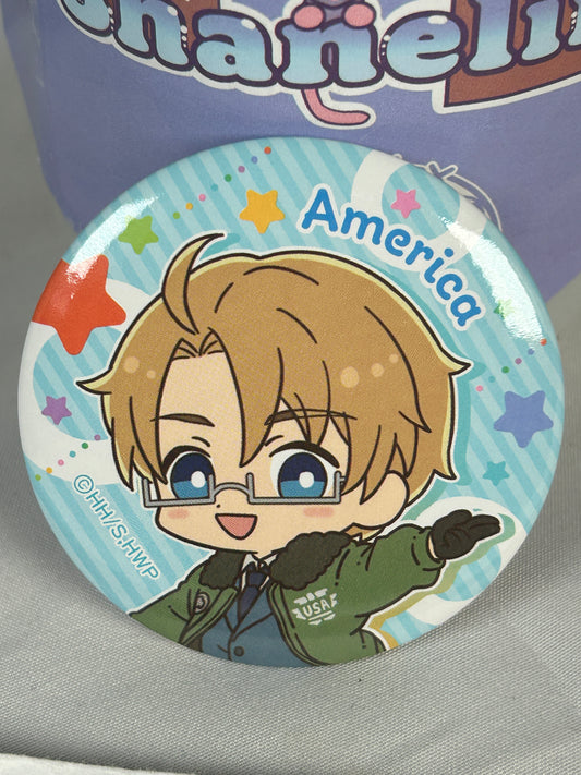 America Trading Button Badge Hetalia World Stars x Seria