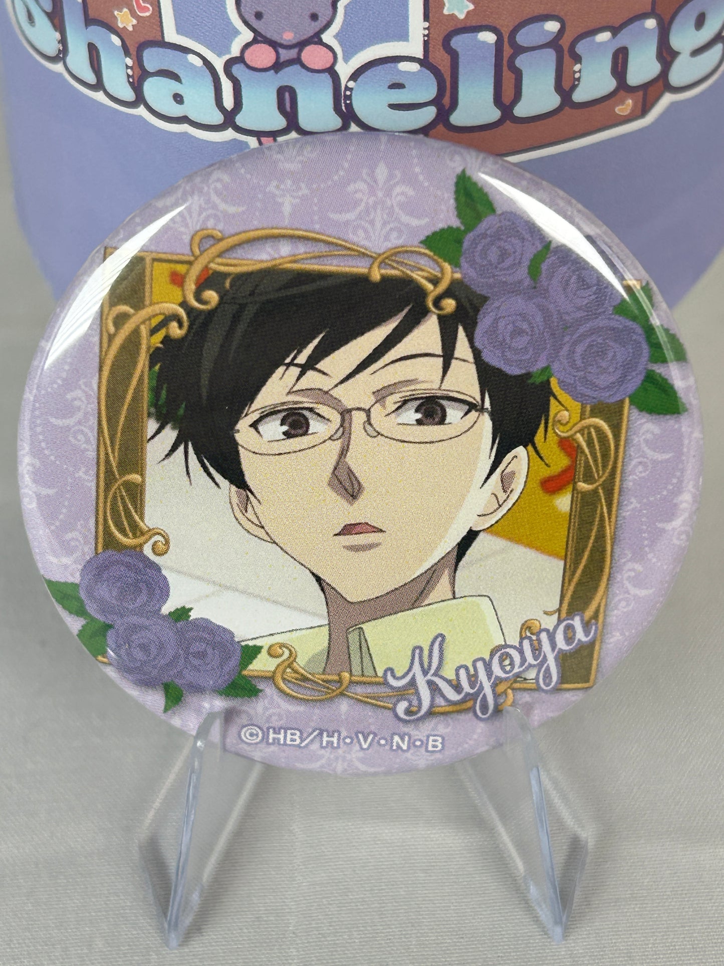 Ootori Kyouya Surpised Badge Button Ouran Highschool Host Club 20th Anniversary