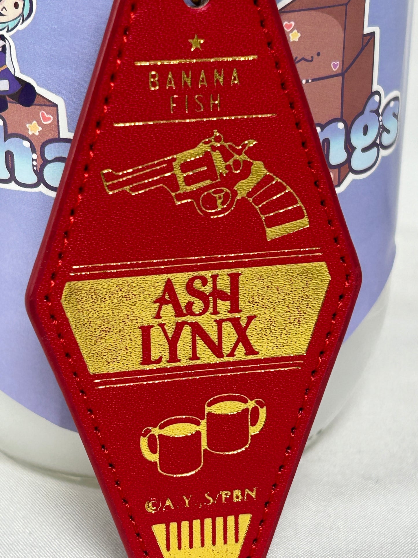 Ash Lynx Faux Leather Keystrap Banana Fish 2019