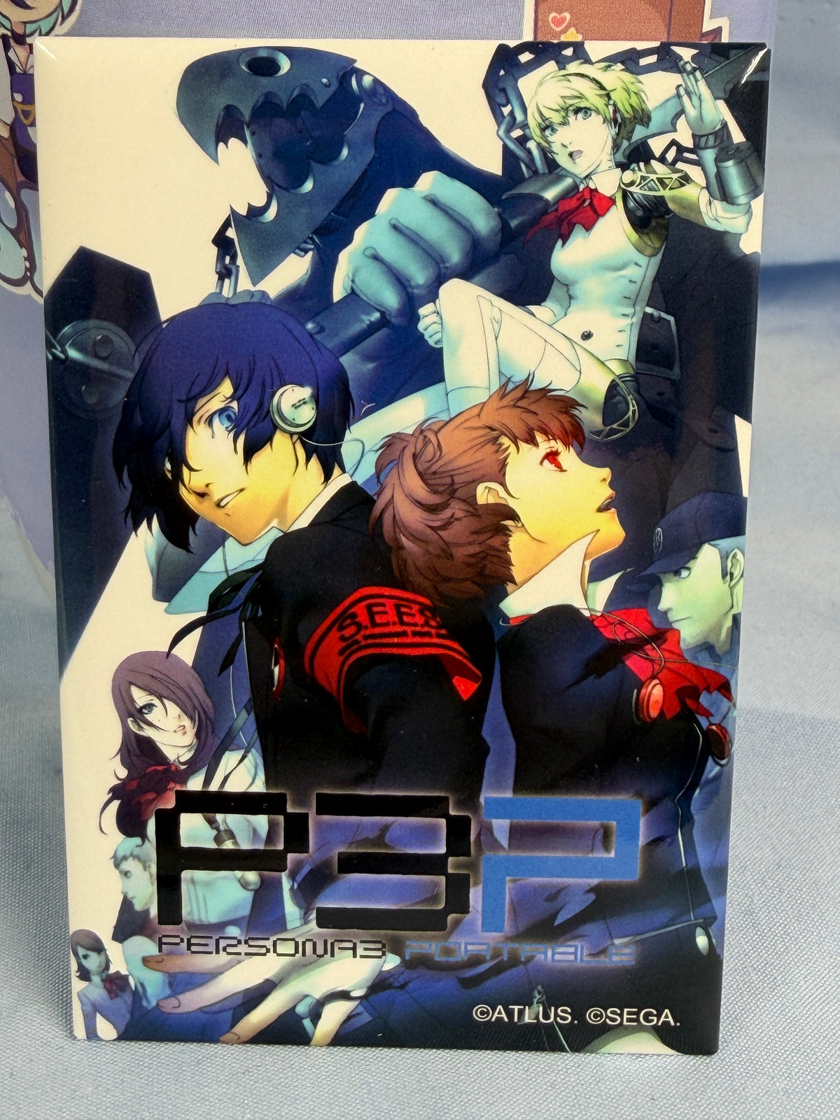 Persona 3 Portable PSP Boxart Square Can Badge Persona 30th Anniversary