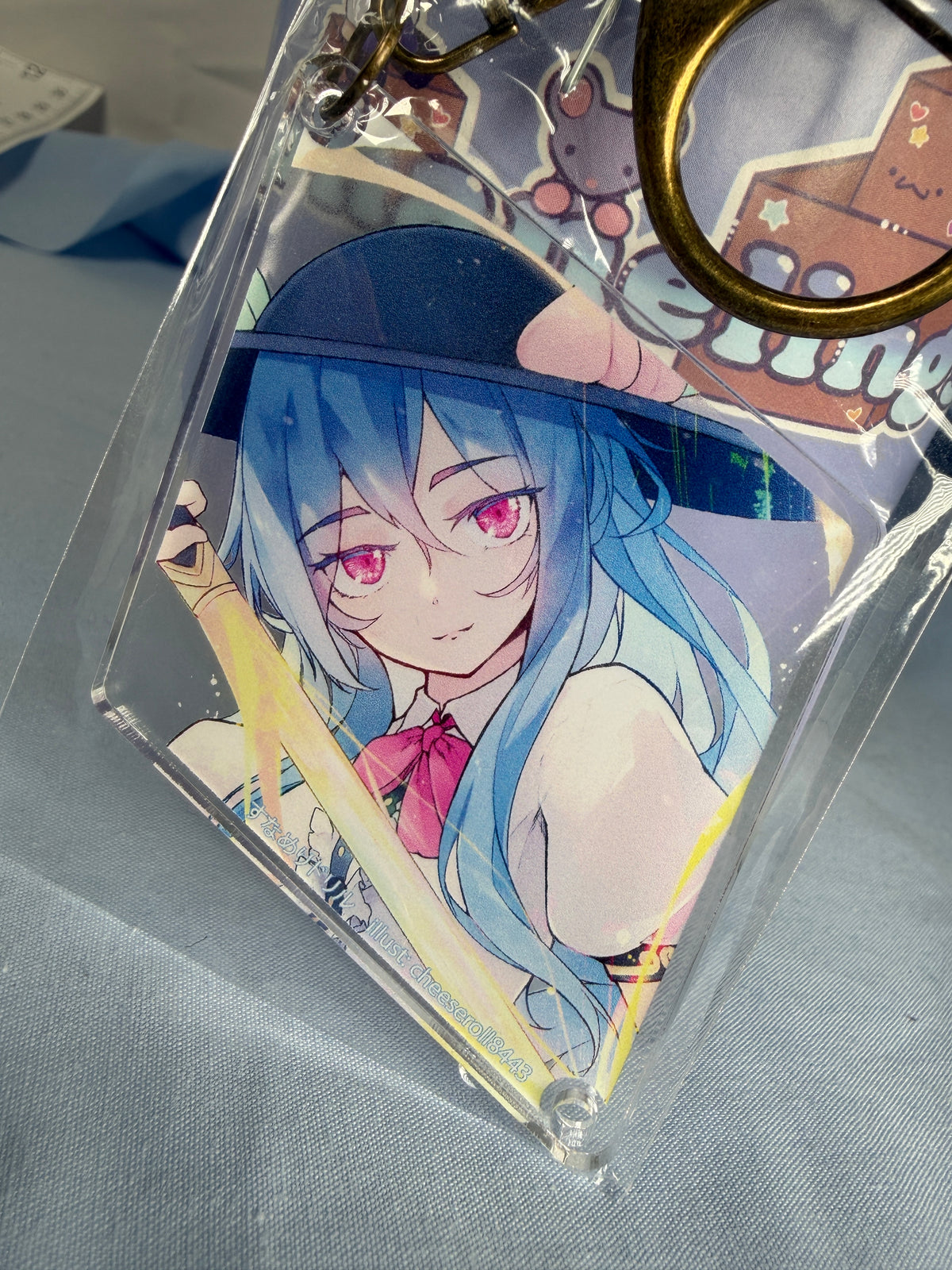 Tenshi Hinanawi Diamond Acrylic Keychain Touhou Project Cheeseroll Illustration