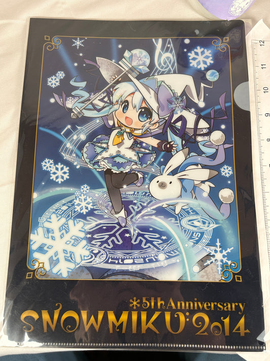Snow Miku 2014 Clear File 5th Anniversary Vocaloid