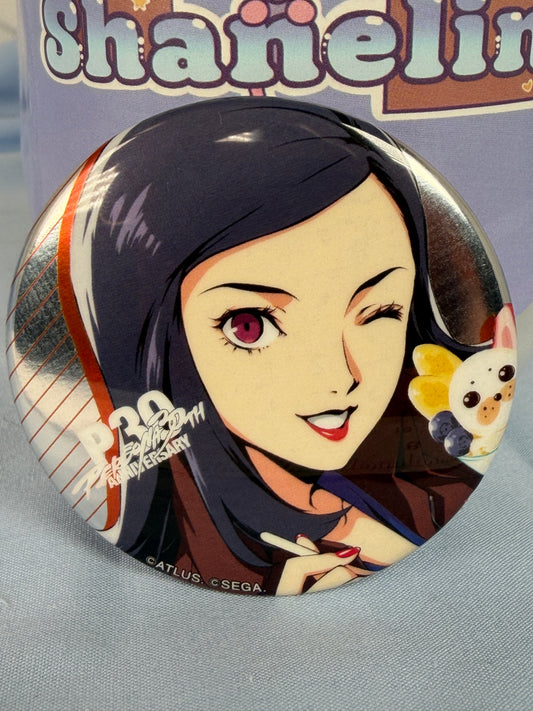 Maya Amano Button Badge Pin Persona 2 Innocent Sin Hakkeijima Sea Paradise