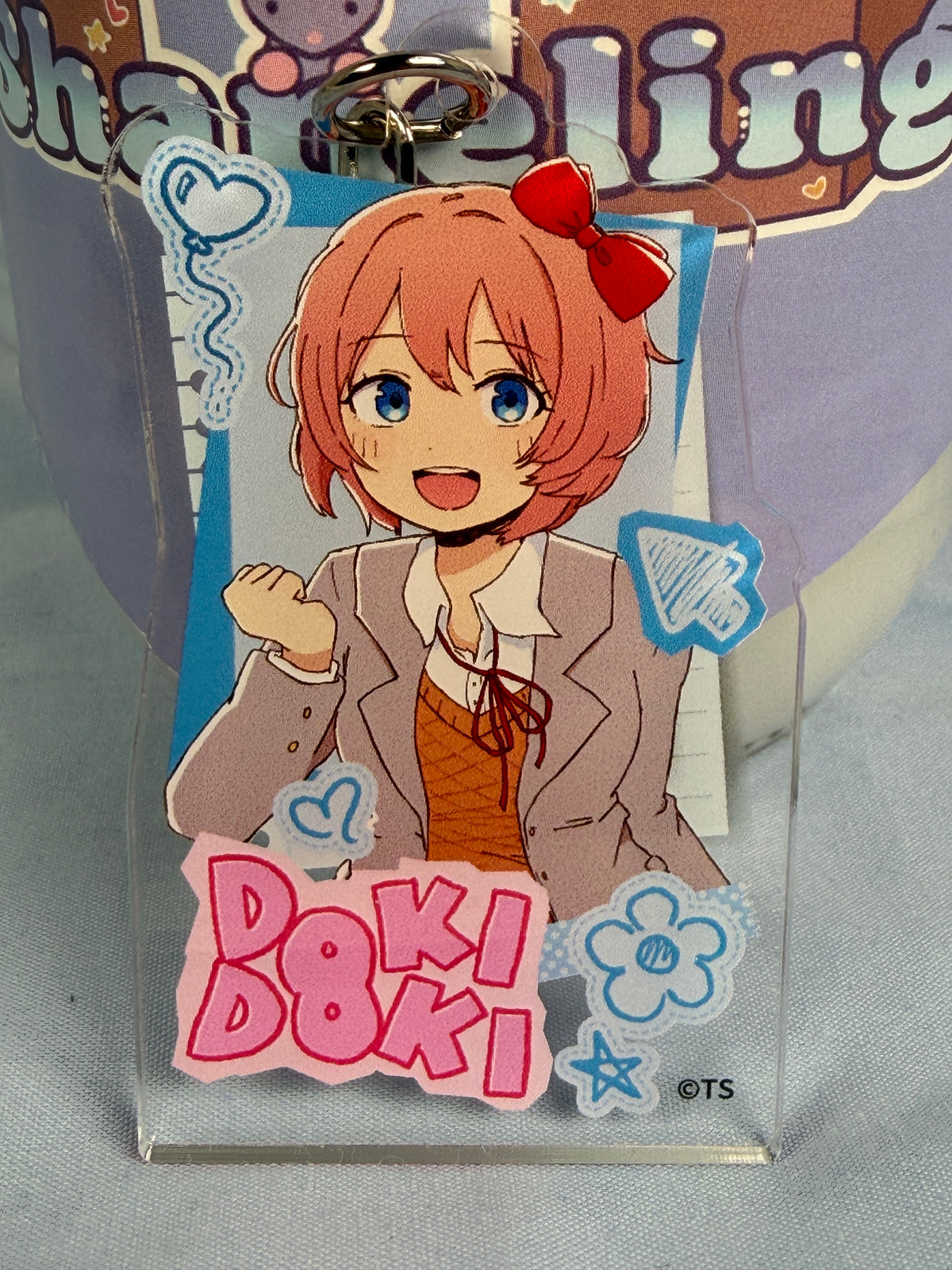 Sayori Iyowa Art Acrylic Keychain Doki Doki Literature Club DDLC x Tokyo Tower