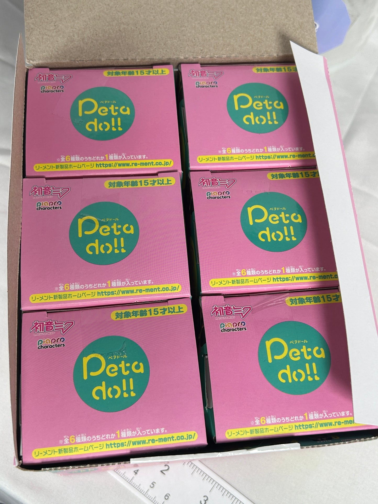 Petadoll Hatsune Miku & Piapro Characters 6 Pack Complete Box
