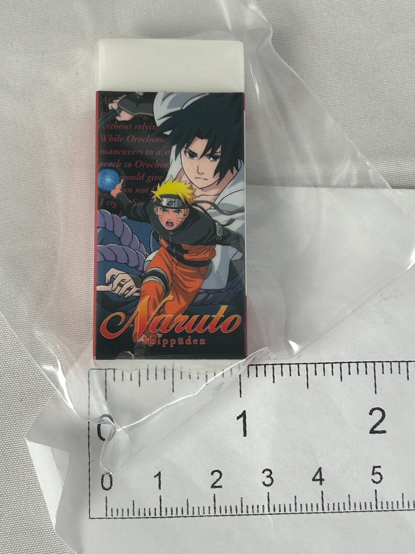 Naruto Sasuke Uchiha Shippuden Official Rubber Eraser Made in Japan