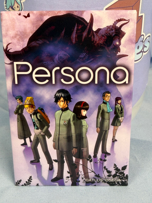 Persona 1 PSP Boxart Square Can Badge Persona 30th Anniversary