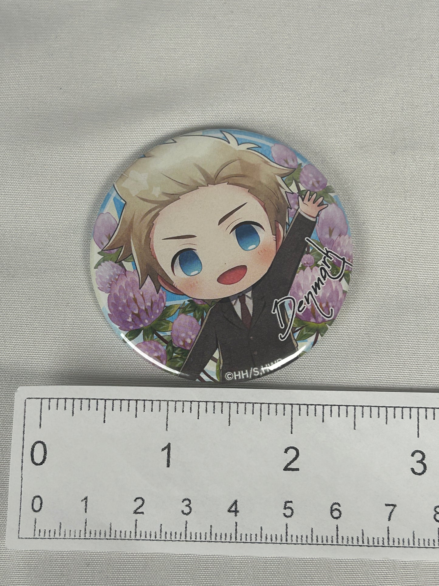 Denmark Chara Flor Can Badge Pin Hetalia World Stars Vol 3