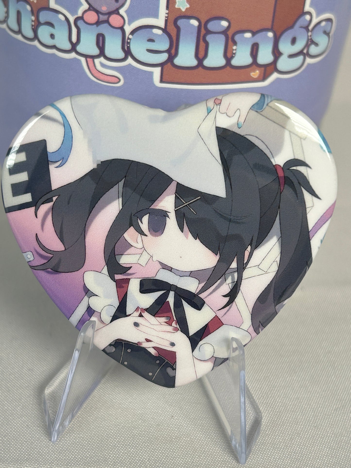 Ame-chan Heart Button Badge Needy Streamer Overload Popup