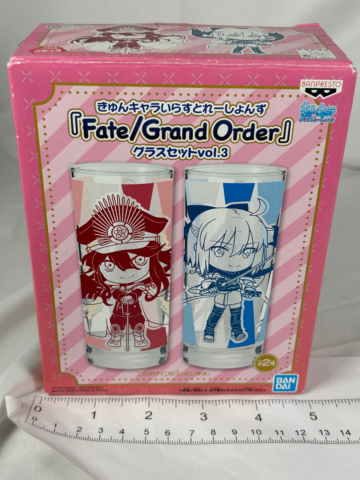 Okita Souji Oda Nobunaga Glass Cup Set Vol 3 Kyun Chara Fate Grand Order