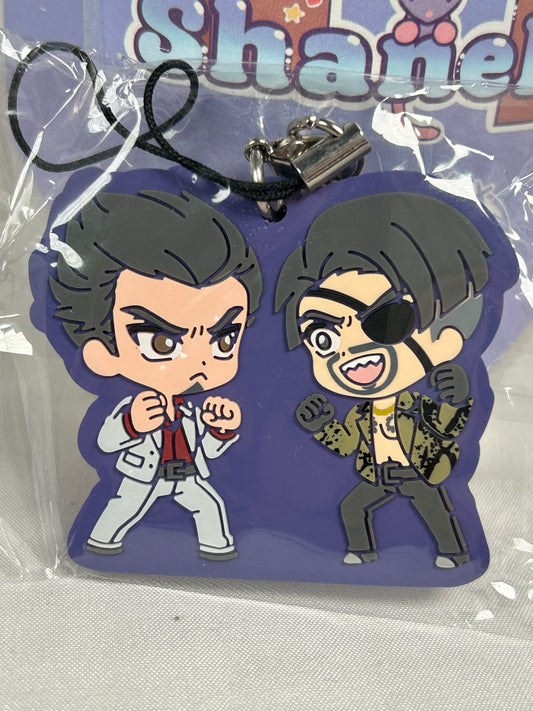 Kiryu Kazuma Goro Majima Rubber Keychain Yakuza Like a Dragon Showtime Vol 1