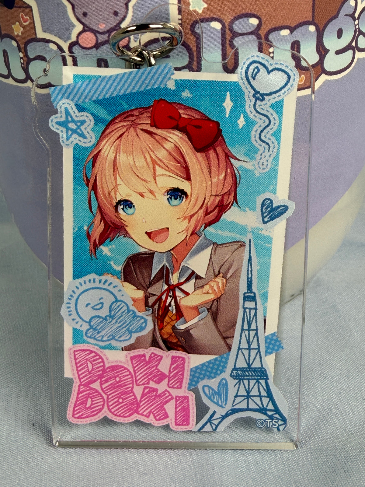 Sayori Original Art Acrylic Keychain Doki Doki Literature Club DDLC Tokyo Tower