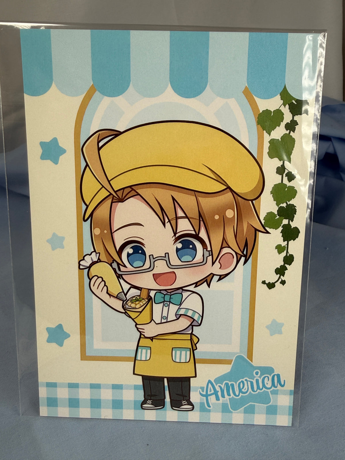 America Crepe Artwork Paper Postcard Hetalia World Stars Amo Crepe