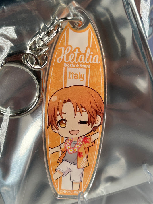 Italy Surfboard Acrylic Keychain Hetalia World Stars