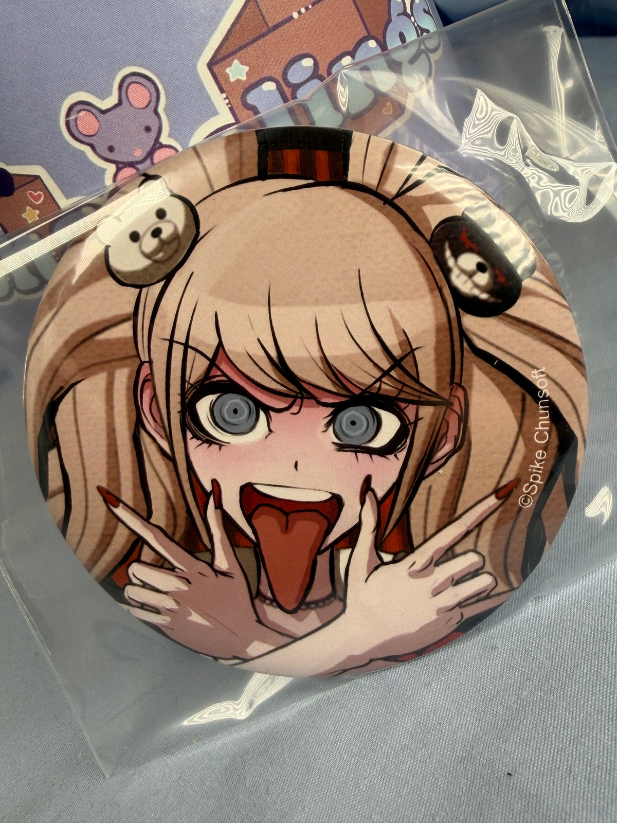 Junko Enoshima Tongue Despair Can Badge Pin Danganronpa Vol 1