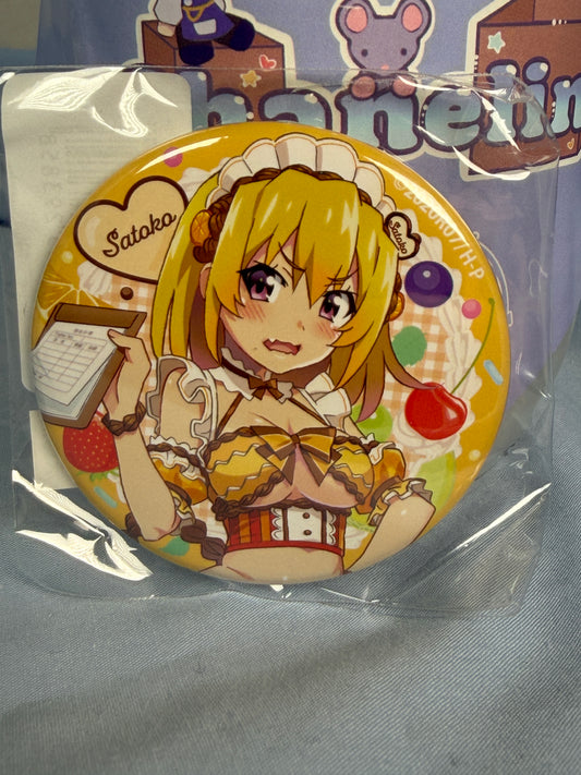 Satoko Hojo Badge Pin Higurashi When They Cry Moe Café Lottery Prize G