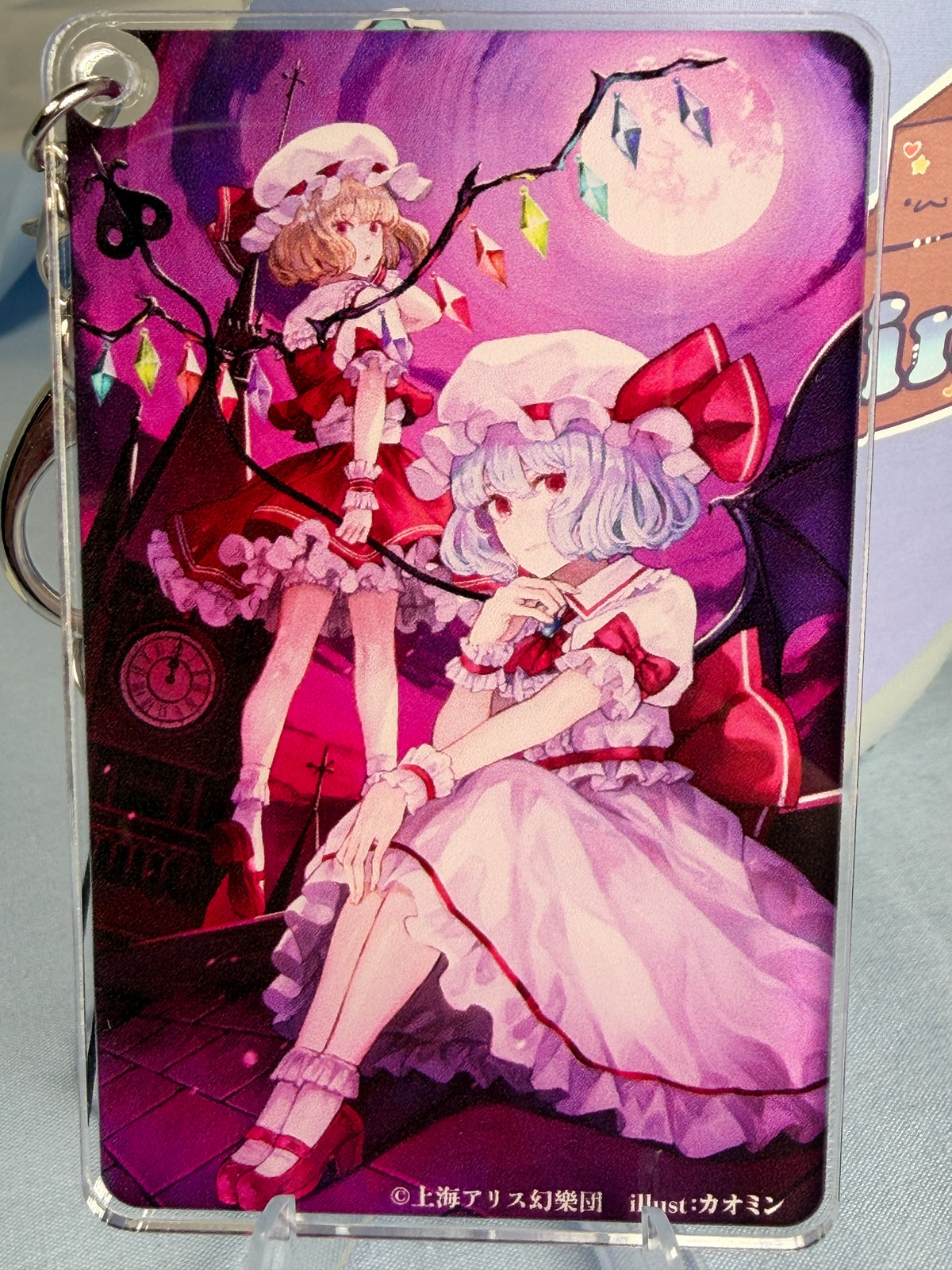 Flandre Reimu Scarlet Acrylic Keychain Touhou Project Exhibition