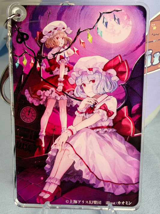Flandre Reimu Scarlet Acrylic Keychain Touhou Project Exhibition