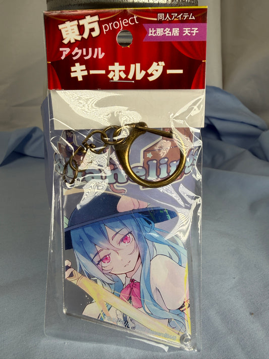 Tenshi Hinanawi Diamond Acrylic Keychain Touhou Project Cheeseroll Illustration