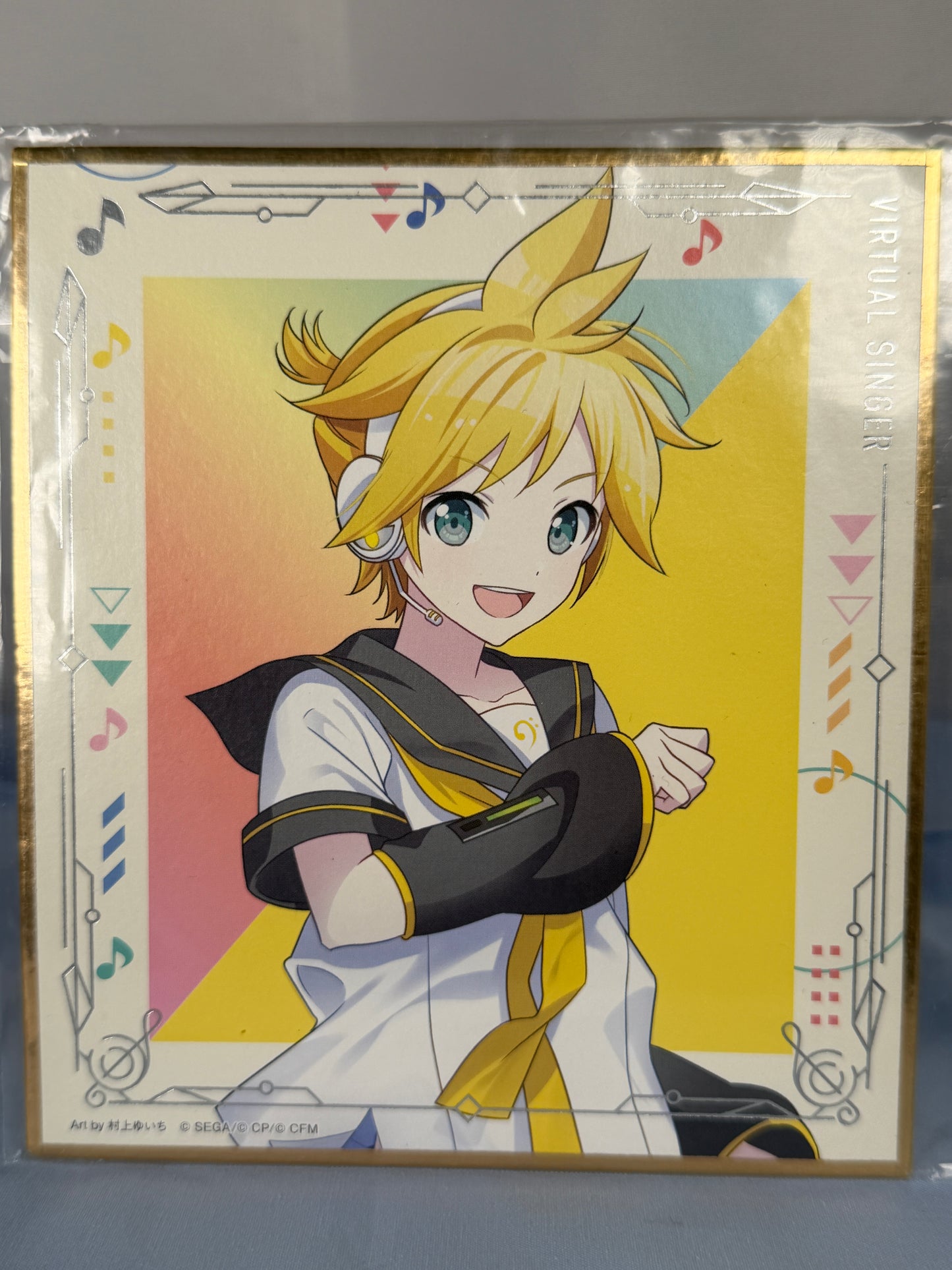 Kagamine Len Shikishi Cardboard Display Project Sekai Lucky Draw