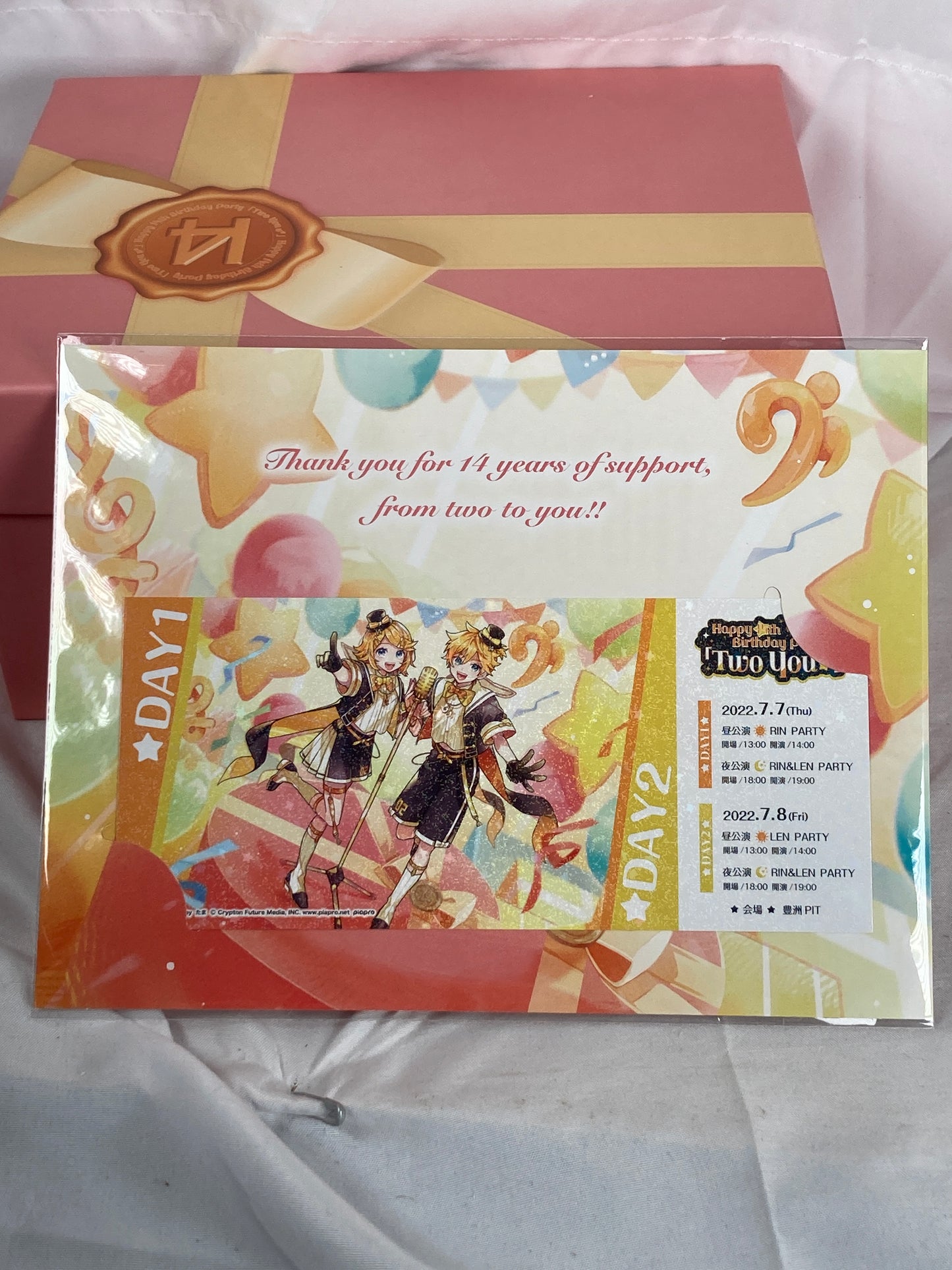 Kagamine Rin and Len 14th Anniversary Live Two You Special Seat Goods