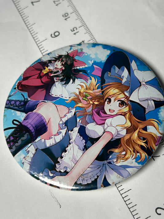 Reimu Hakurei Marisa Kirisame Large Button Badge Touhou Project