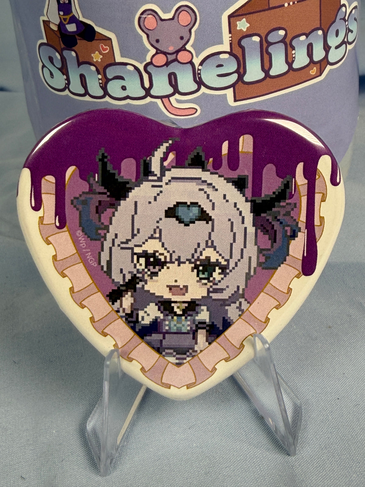 Poison Denpa Girl Purple Lollipop 8-bit Badge Pin Needy Girl Overdose