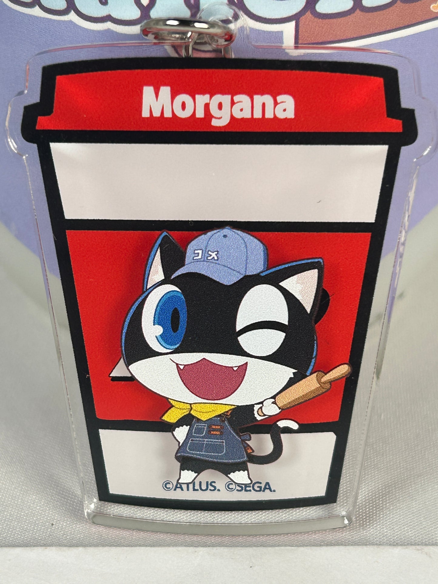 Morgana Coffee Acrylic Keychain Persona 5 Royal Baker Café Collaboration