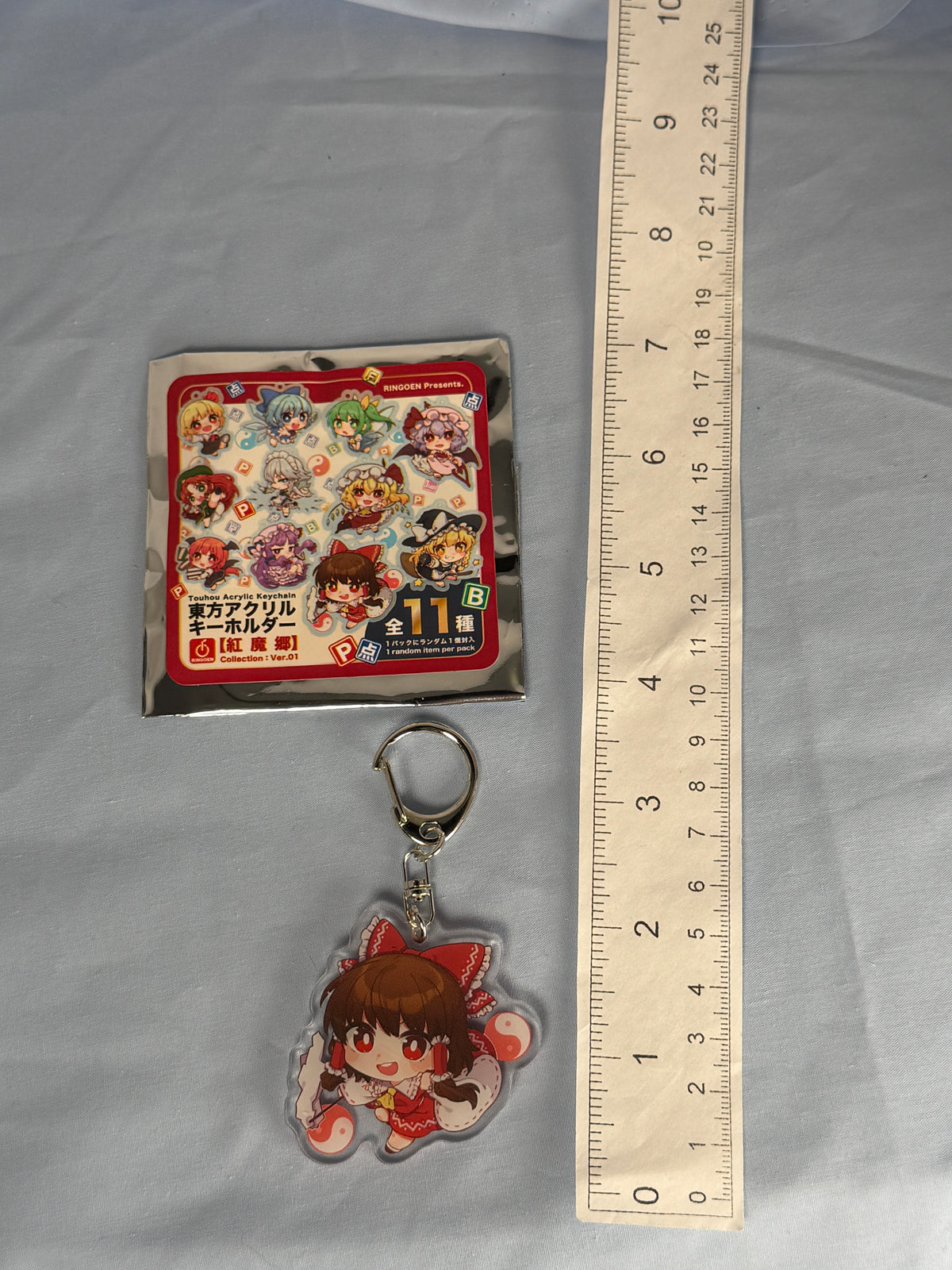 Reimu Hakurei Acrylic Keychain Touhou Project Ringoen Illustration