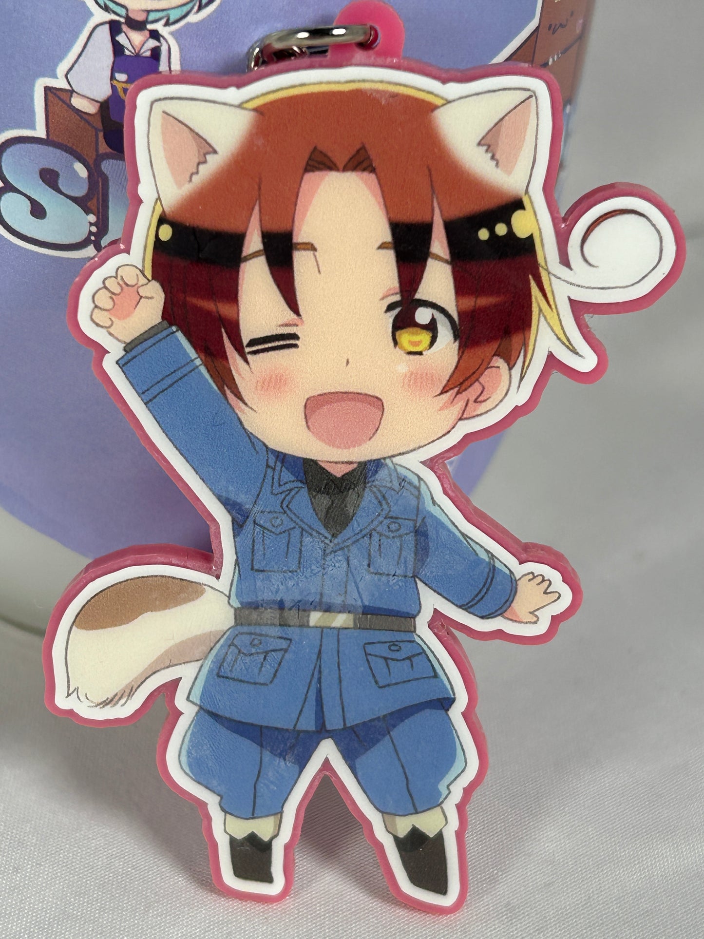 Italy Veneziano Pink Acrylic Keychain Hetalia The World Twinkle Nanjatown 2015