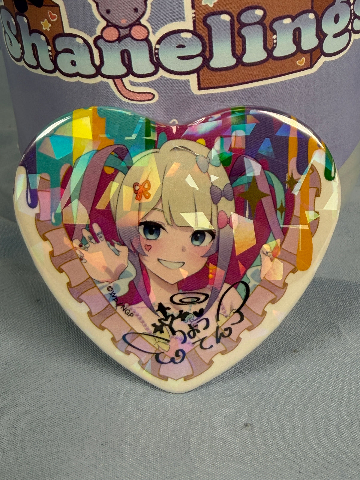 KAngel TV Anime Illustration Holo Badge Pin Needy Girl Overdose