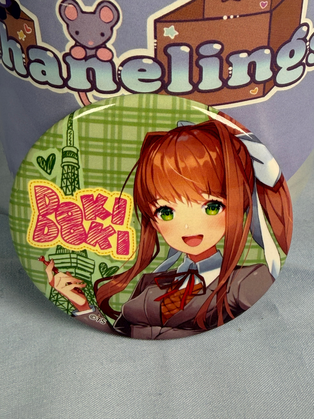 Monika Original Art Badge Pin Doki Doki Literature Club DDLC Tokyo Tower