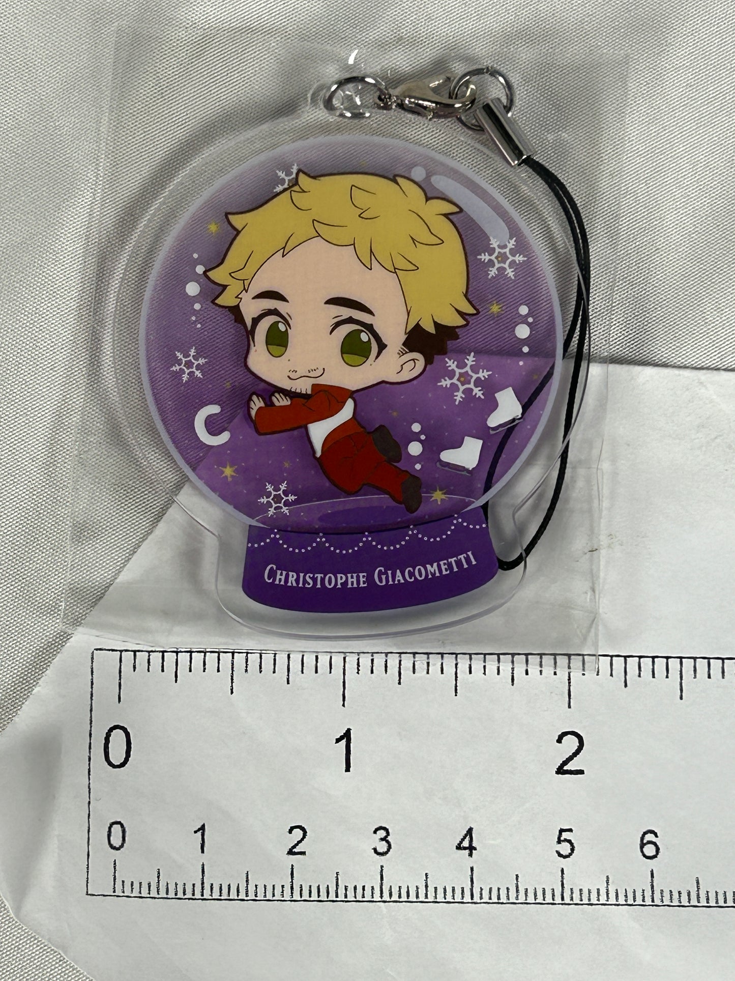 Christophe Giacometti Snowglobe Acrylic Keychain Yuri on Ice Chararium