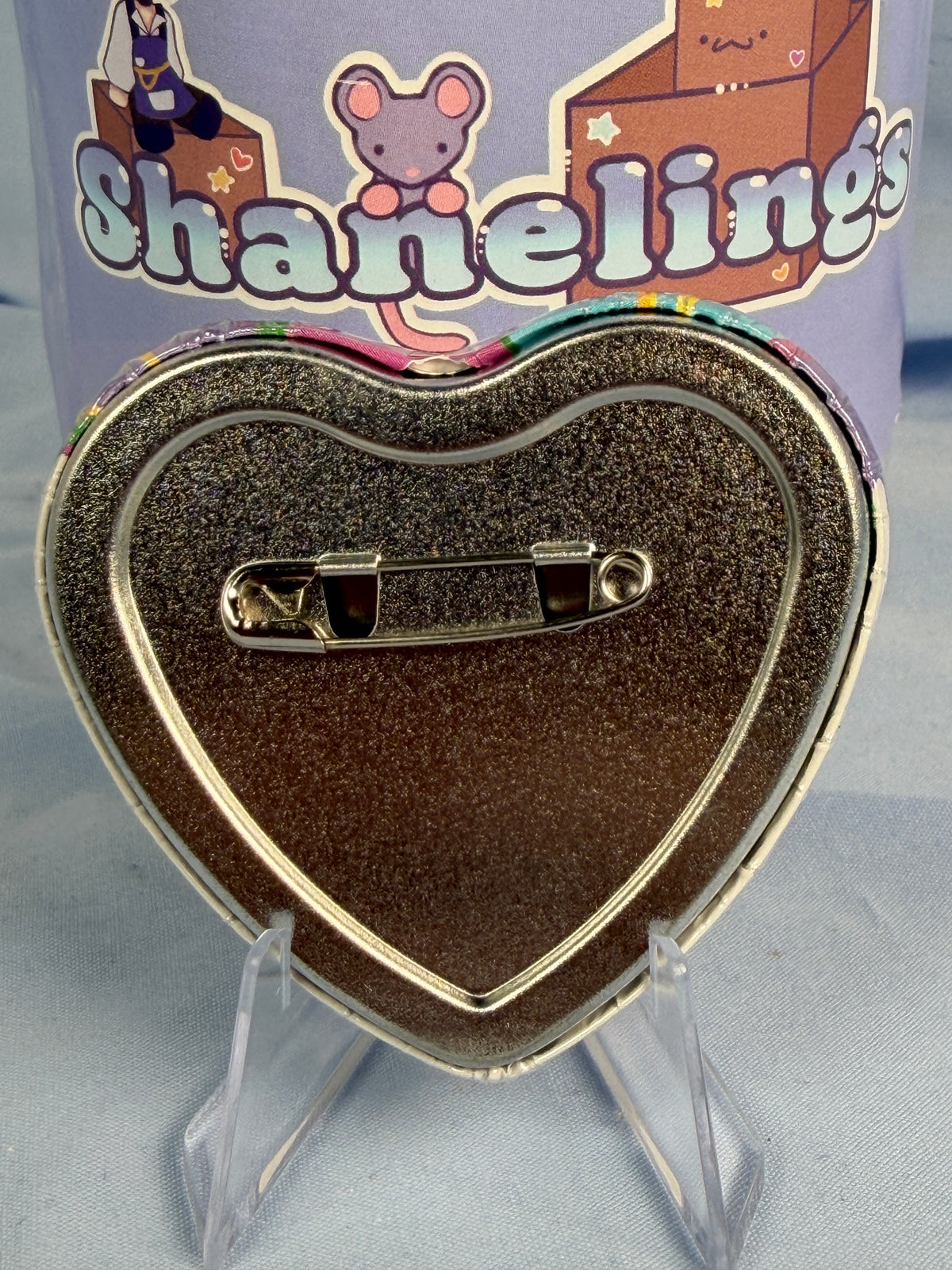 Ame-chan Heart Eyes Badge Pin Needy Girl Overdose TV Anime Illustration