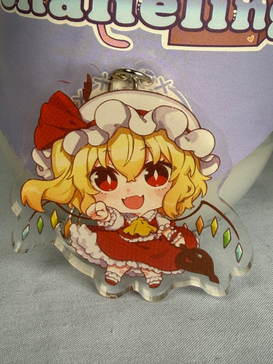 Flandre Scarlet Acrylic Keychain Touhou Project Ringoen Illustration