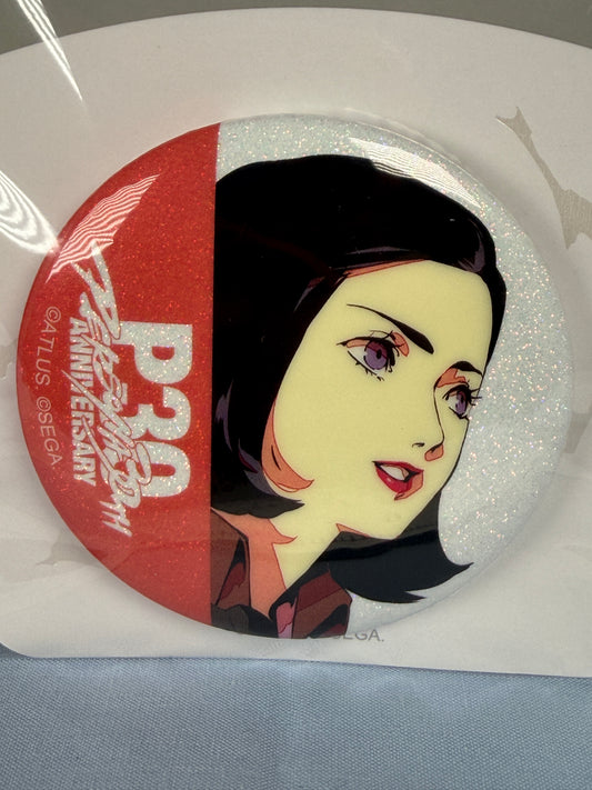 Maya Amano Can Badge Persona 2 Eternal Punishment 30th Anniversary KV