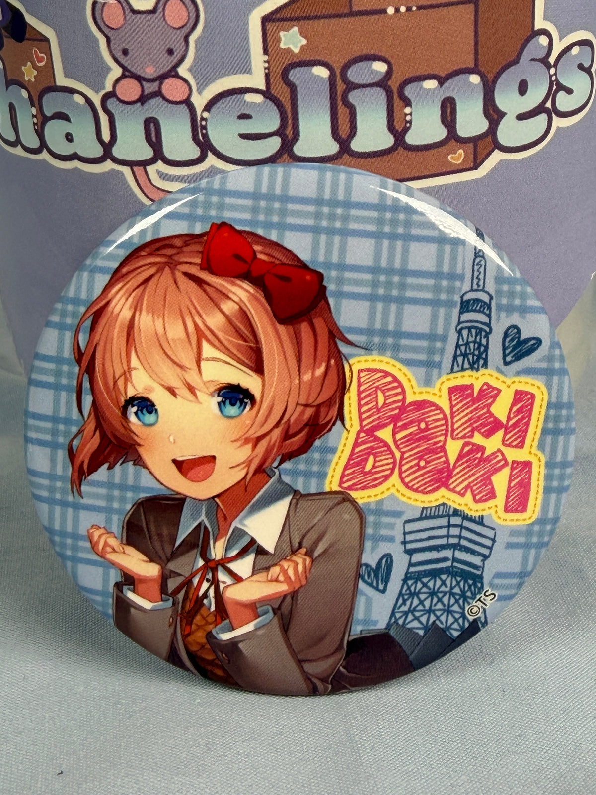 Sayori Original Art Badge Pin Doki Doki Literature Club DDLC Tokyo Tower