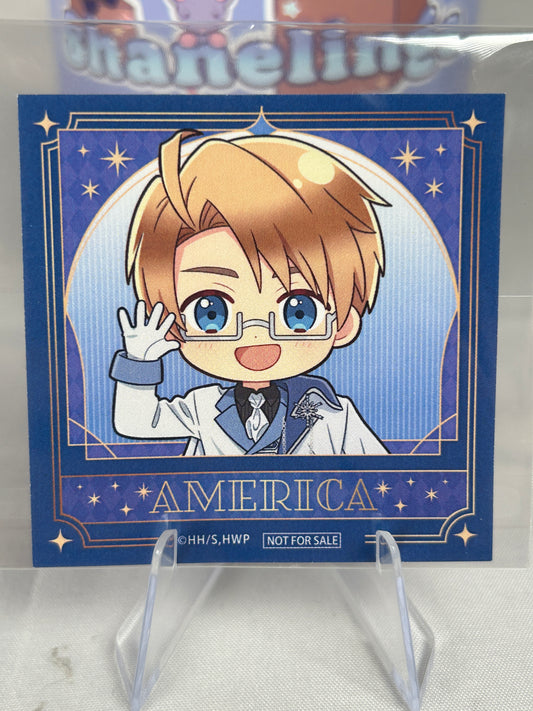 America Chibi Snow Café Paper Mini Artwork Decoration Hetalia World Stars