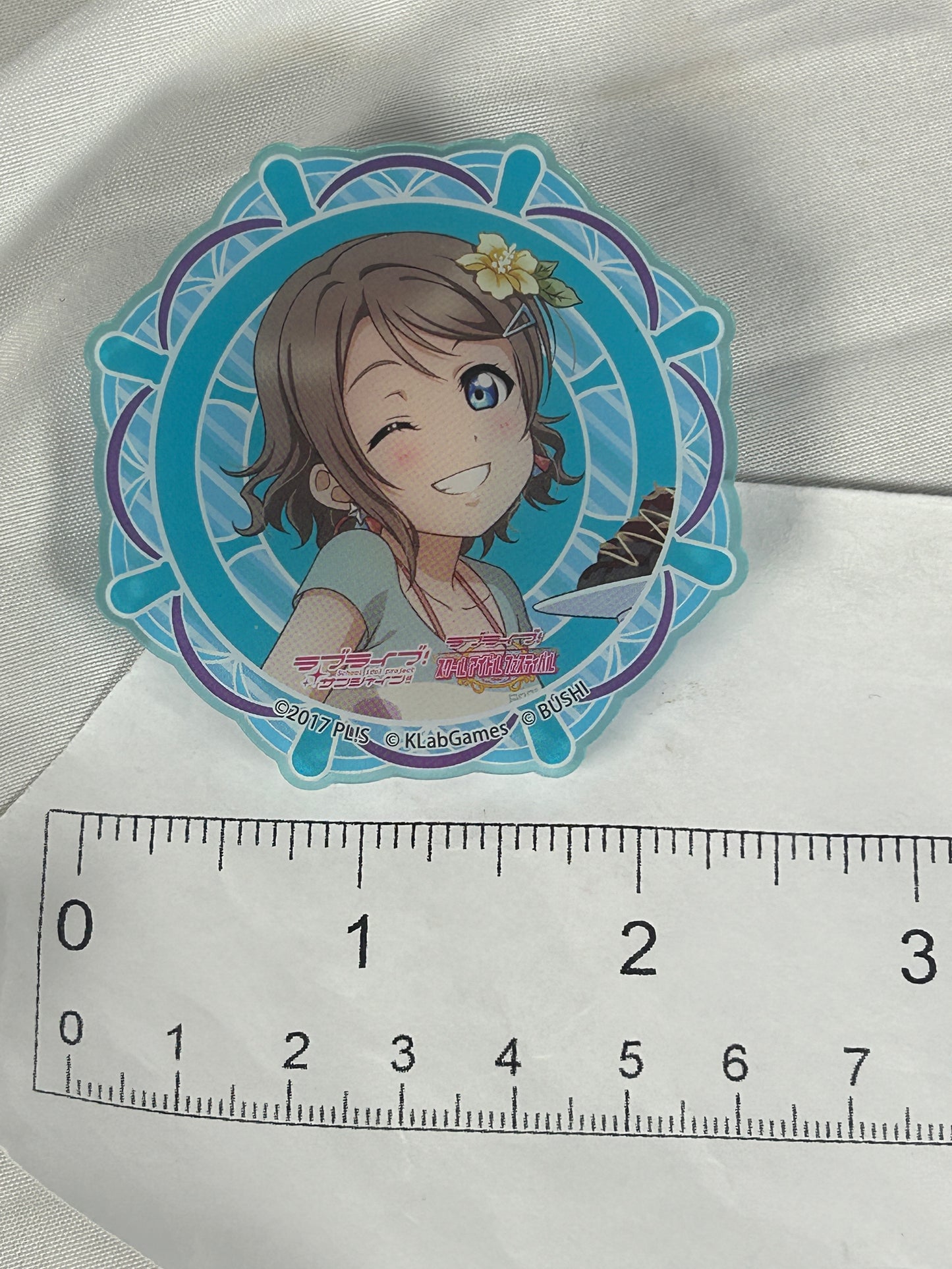 You Watanabe Flower Acrylic Pin Clip Love Live Aqours Sunshine