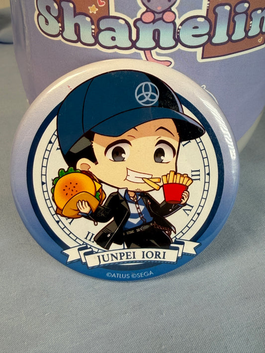 Junpei Iori Animax Café+ Can Badge Pin Persona 3 Reload