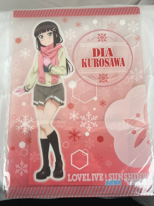 Dia Kurosawa Winter Wear Clear File Love Live Sunshine The Movie