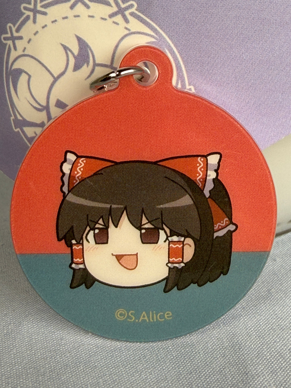 Reimu Hakurei Take it Easy! Acrylic Charm Keychain Touhou Project