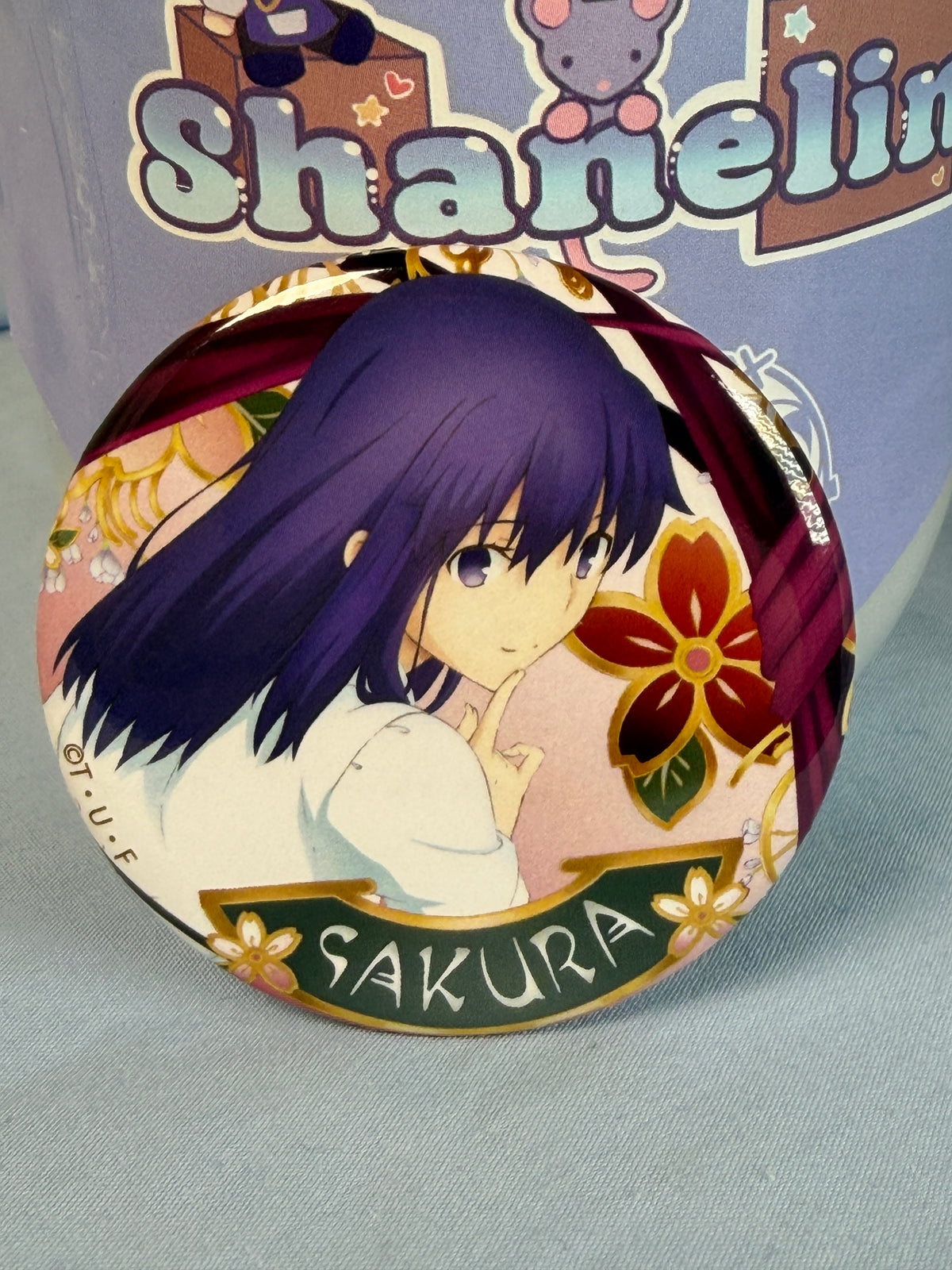 Sakura Matou Can Badge Pin Fate Stay Night Heavens Feel II Lost Butterfly