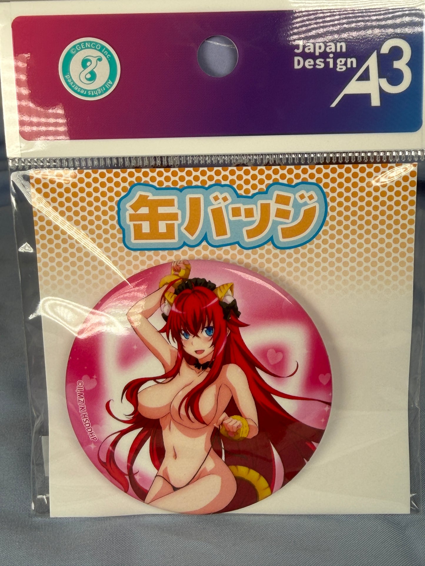 Rias Gremory Full Body Cat Bikini Button Badge HighSchool DxD HERO eeo Lottery