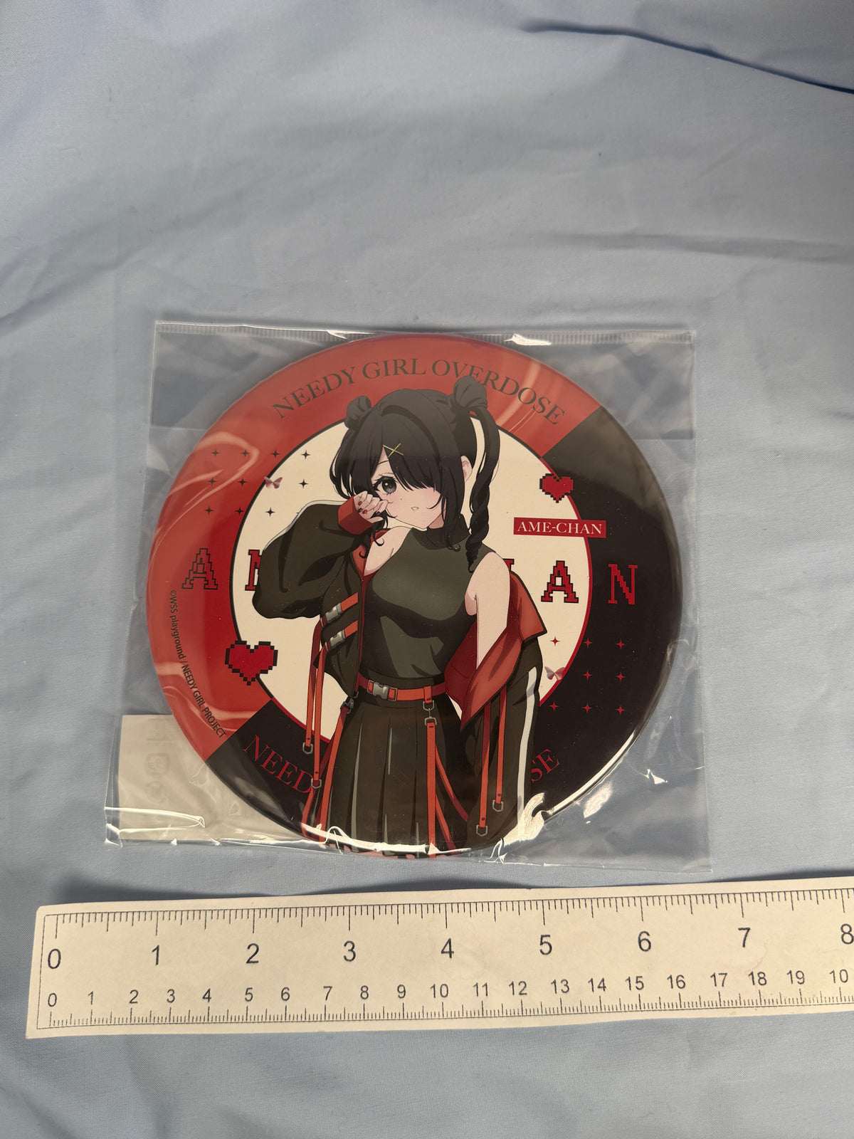 Ame-chan Tactical Outfit Large Can Badge Pin Needy Streamer Overload Arma Bianca